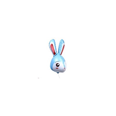 Шар фольгированный  23" "Голова кролика", голубой 9088510