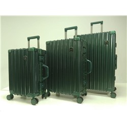 Набор из 3-х чемоданов, композит, алюминий, MIRONPAN  32401 Темно-зеленый