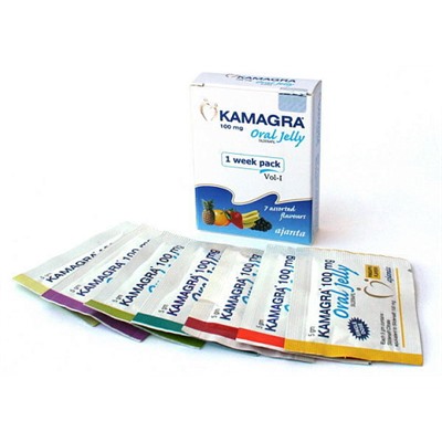 УЦЕНКА Камагра (Желе) Ассорти 7 вкусов Аджанта "Kamagra Oral Jelly 1 Week Pack Ajanta" 100мг 7шт