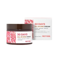Восстанавливающий крем для лица PrettySkin 30 Days All-in-One Collagen Cream 100 gКорейская косметика по оптовым ценам. Популярные бренды Корейской косметалогии в интернет магазине ooptom.ru.