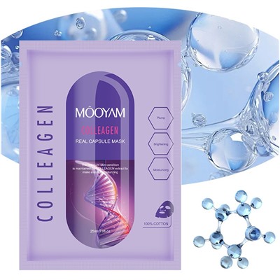 Тканевая капсульная маска для лица c коллагеном Mooyam Collagen