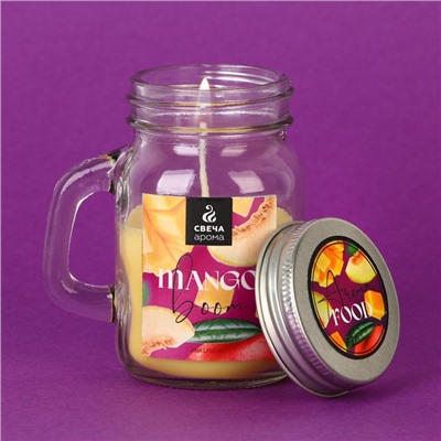 Свеча в банке «Mango boom», аромат манго, 7 х 5 х 8,5 см