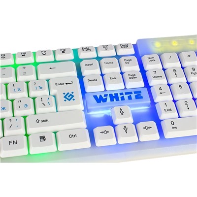 Клавиатура Defender GK-172 RU мембранная игровая с подсветкой USB (white)