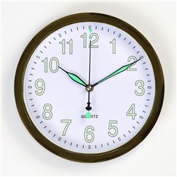 Часы настенные "Илони", d-25 см, дискретный ход, флуоресцентные