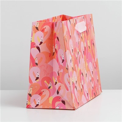 Пакет ламинированный горизонтальный «Фламинго», MS 18 × 23 × 10 см