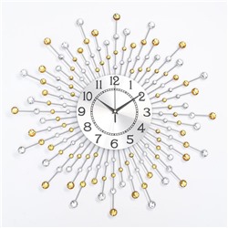 Часы настенные, серия: Ажур, "Оцьери", плавный ход, d-59 см, циферблат 22 см