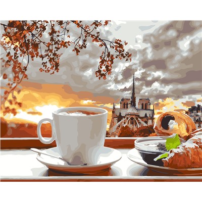 Картина по номерам на подрамнике Романтический завтрак 40х50