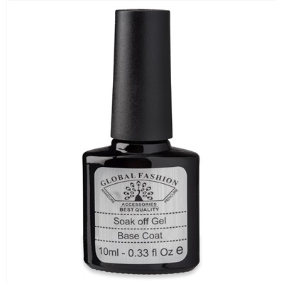 База для гель лака Global Fashion - Soak Off Gel Base Coat, 10 ml