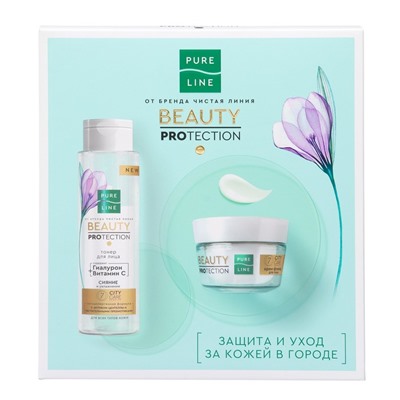 Подарочный набор Чистая Линия Beauty Protection: тонер, 110 мл + крем-флюид для лица, 45 мл