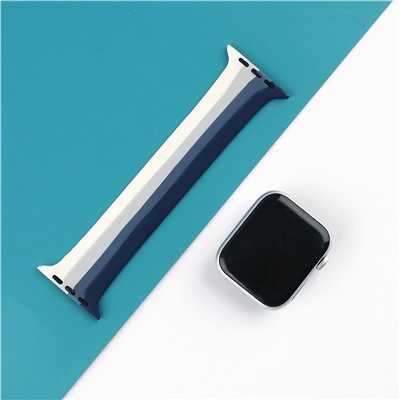 Ремешок - ApW Apple Watch 38/40/41мм силикон на кнопке (004) (multicolor)