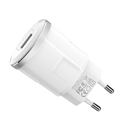 Адаптер Сетевой с кабелем Hoco C37A USB 2,4A/10W (USB/Micro USB) (white)