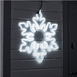 Неоновая фигура «Снежинка», 70 см, 720 LED, 220 В, свечение белое