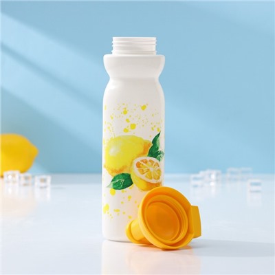 Бутылка для воды пластиковая «Фрукты», 680 мл, 9×7,1×26,7 см, цвет МИКС