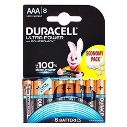 Батарейка AAA Duracell LR03 Ultra Power (8-BL) (80/40320) ЦЕНА УКАЗАНА ЗА 8 ШТ