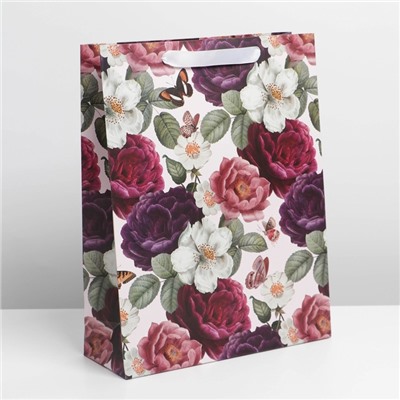 Пакет ламинированный вертикальный «Цветы», L 31 × 40 × 11,5 см