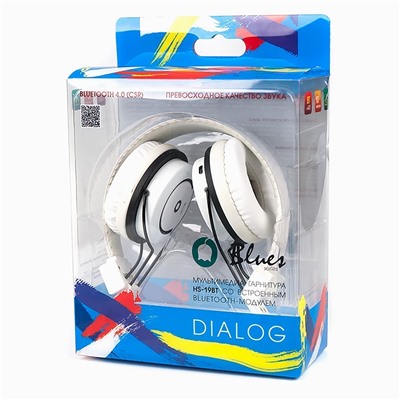 Bluetooth-наушники полноразмерные Dialog Blues HS-19BT (white)