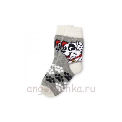 Женские  шерстяные носки с ромашками - 802.21