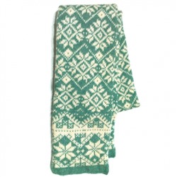 Вязаный шерстяной шарф со снежинками - 140.12