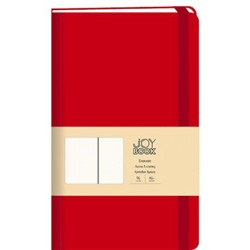 Блокнот А6- 96л клетка "Joy Book. Очень красный" на резинке, кожзам БДБК6964182 Эксмо