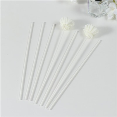 Палочки фибровые для аромадиффузора "Белоснежные цветы" набор 2 цветка + 5 палочек