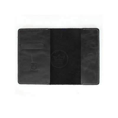 Обложка для паспорта Premier-О-985 натуральная кожа черный пулл-ап (30)  228932