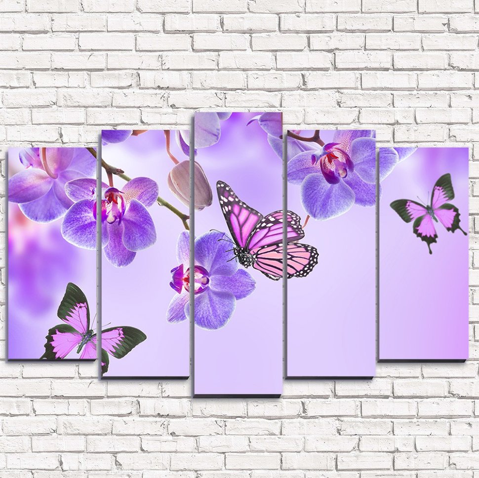 Постеры на вайлдберриз. Валберис модульные картины. Модульная картина Орхидея. Модульная картина стена. Триптих бабочки.