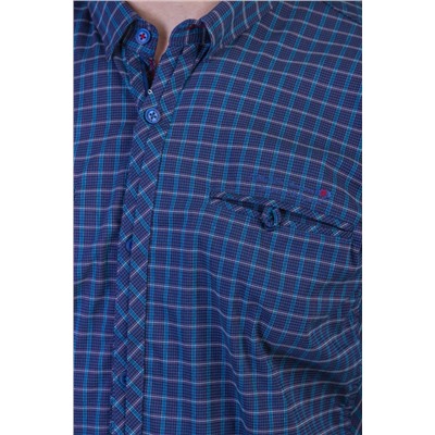 Рубашка 9703 т.синий-бирюзовый BAGARDA