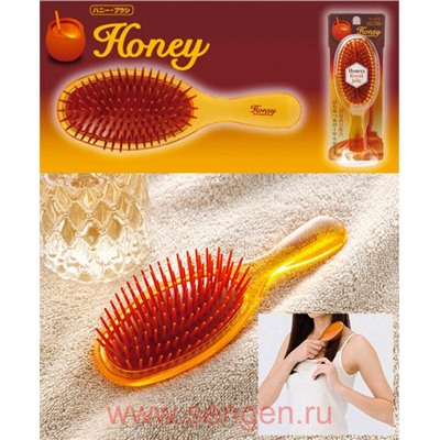 Щетка массажная VeSS Honey Brush, для увлажнения и блеска волос, с мёдом и маточным молочком пчёл, круглая.