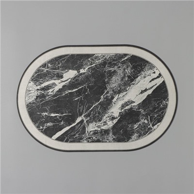 Коврик SAVANNA «Мрамор», 38×58 см, цвет чёрный