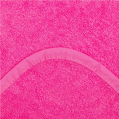Полотенце уголок махровое Крошка Я, 75х75 см, цвет молочный/розовый, 100% хлопок, 360 г/м2