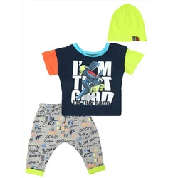 Комплект для мальчика: футболка, штанишки и шапочка