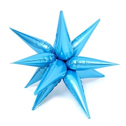 Шар фольгированный 26" «Звезда 3D составная», цвет голубой 7560143
