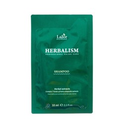 Шампунь Lador Herbalism Shampoo Pouch травяной, с аминокислотами, 10 мл