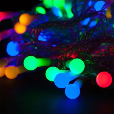 Гирлянда новогодняя светодиодная Шарики  разноцветные 5м