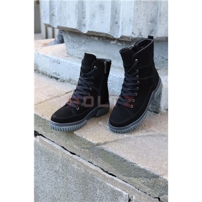 Женские зимние черные ботинки F9766-73XMB