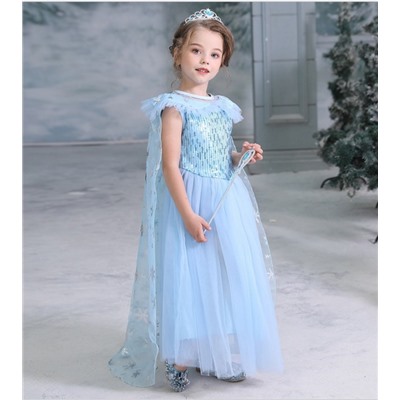 Платье карнавальное принцесса Эльза RZ118041 с коротким рукавом