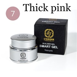 Гель для моделирования и наращивания ногтей L'AMORE Fashion Builder Smart Gel 30мл, тон 07 Thick pink