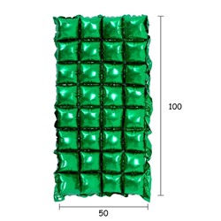 Панно фольгированное 50 х 100 см, 4 ряда, цвет зелёный 7391294