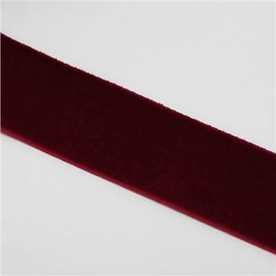 Лента бархатная, 25 мм, 18 ± 1 м, цвет бордовый №46