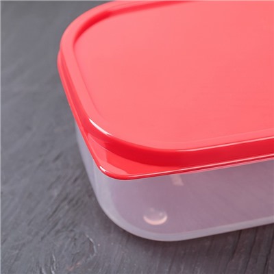 Набор контейнеров пищевых, прямоугольных, 3 шт: 150 мл; 500 мл; 1,2 л, цвет красный