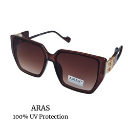 Очки солнцезащитные женские ARAS, коричневые, 8890 С2, арт. 129.056
