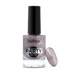 Topface Лак для ногтей " Party Glitter Nail" тон 106, фиолетовый- PT106 (9мл)