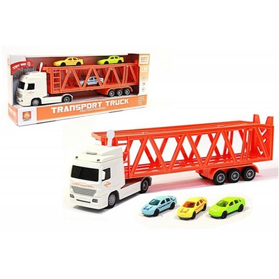 City Servise. Машина "Автотрейлер Transport Truck" 1:50 фрикц с 3-мя машинами арт.ТА126227BF/WY792B