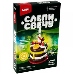 LORI. Св-007 Восковая свеча "Праздничный торт" /12