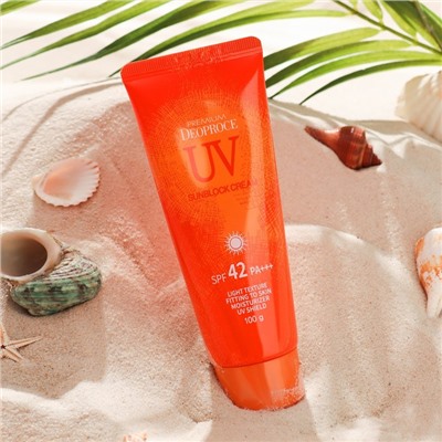 Солнцезащитный крем,Deoproce Premium UV Sun Block Cream SPF42 PA, 100 гр