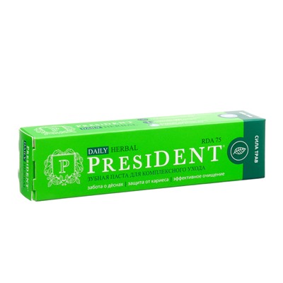 Зубная паста President Herbal mix, 75 RDA, 50 мл