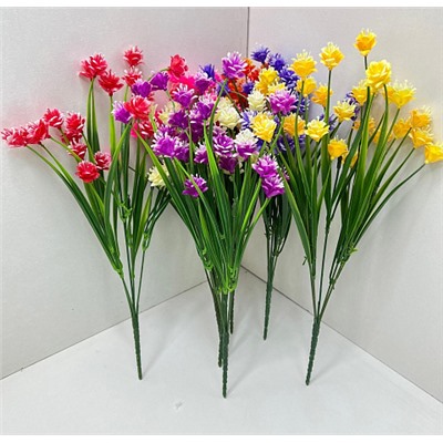 Цветы искусственные декоративные Сангвинария (28 цветков) 37 см пластик
