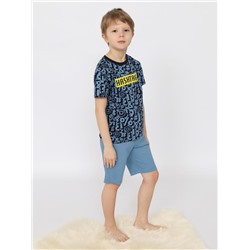 Пижама для мальчика (футболка, шорты) Синий