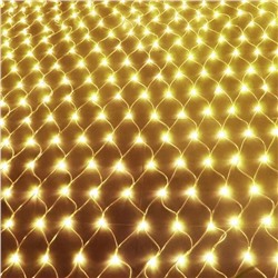 Светодиодная гирлянда сетка желтая 1.5мХ1.5м