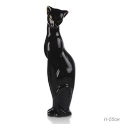 Кошка черная глянец 55 см / 801400 / БЕЗ УПАКОВКИ